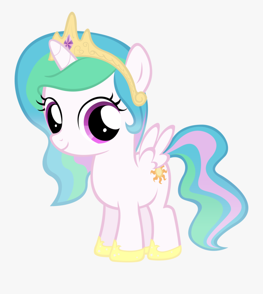 Transparent Ponies Clipart - My Little Pony Princess Celestia Filly, Transparent Clipart