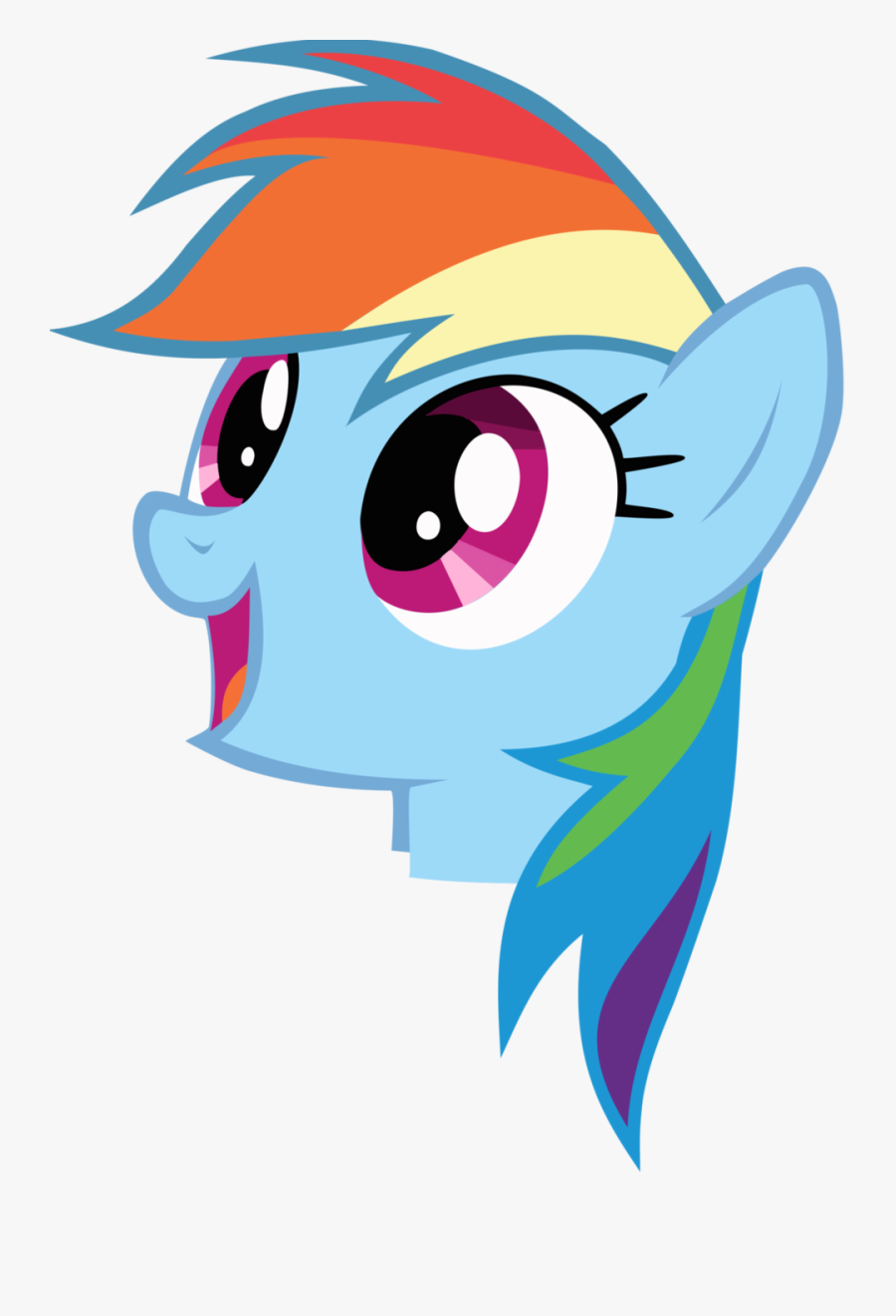 Transparent Little Pony Png - My Little Pony Rainbow Dash Head, Transparent Clipart