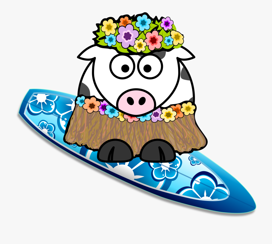 This Free Icons Png Design Of Surfer Girl Cow - Hawaiian Penguin Clipart, Transparent Clipart
