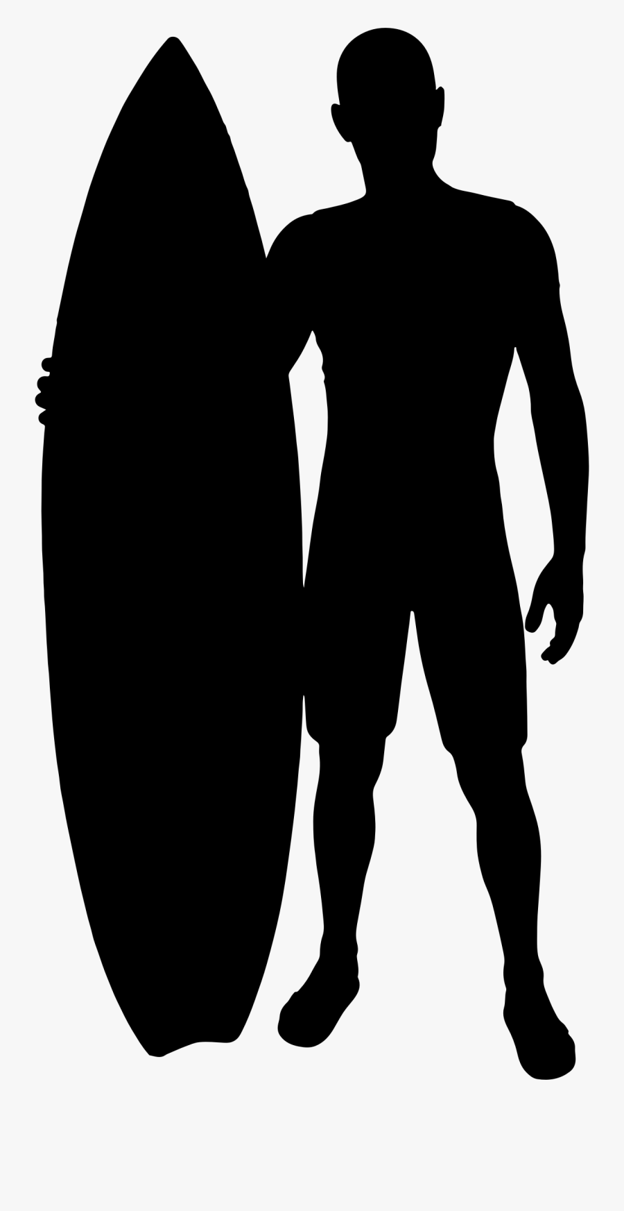 Surfer Boy Transparent Clipart - Silhouette Surf, Transparent Clipart