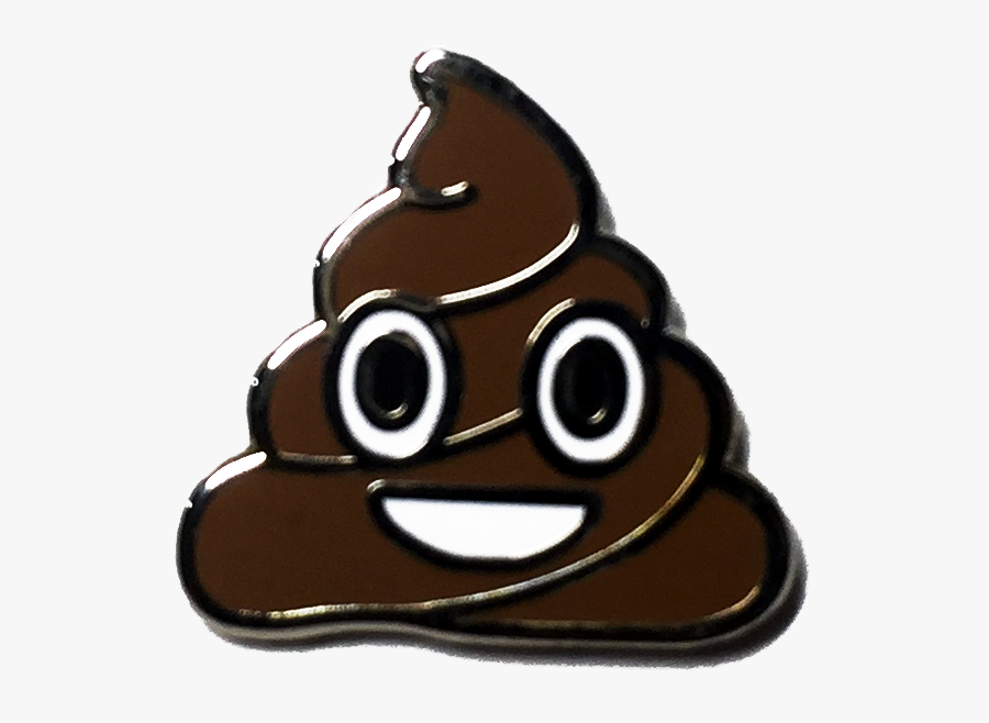 Poop Emoji Pin - Cartoon, Transparent Clipart