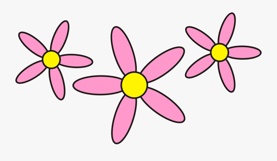 Transparent Flower Clipart - Pink Flowers Clip Art, Transparent Clipart