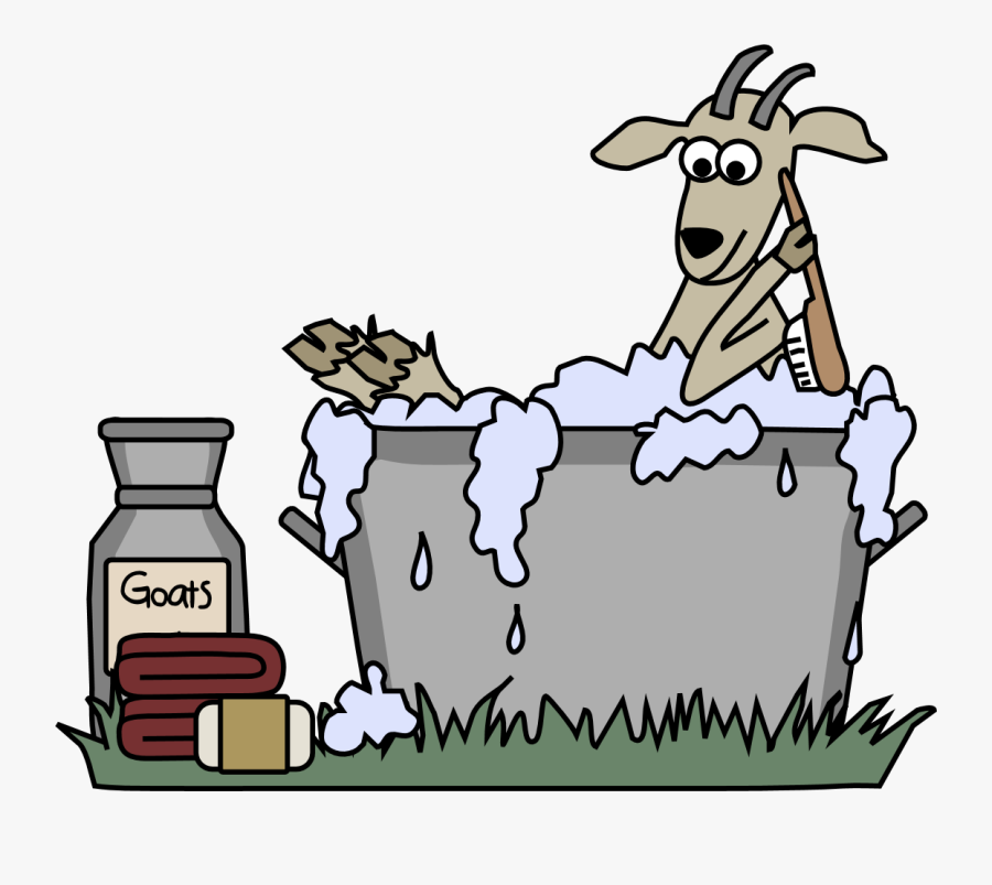 Dog Surfing Clipart - Goat In A Tub, Transparent Clipart