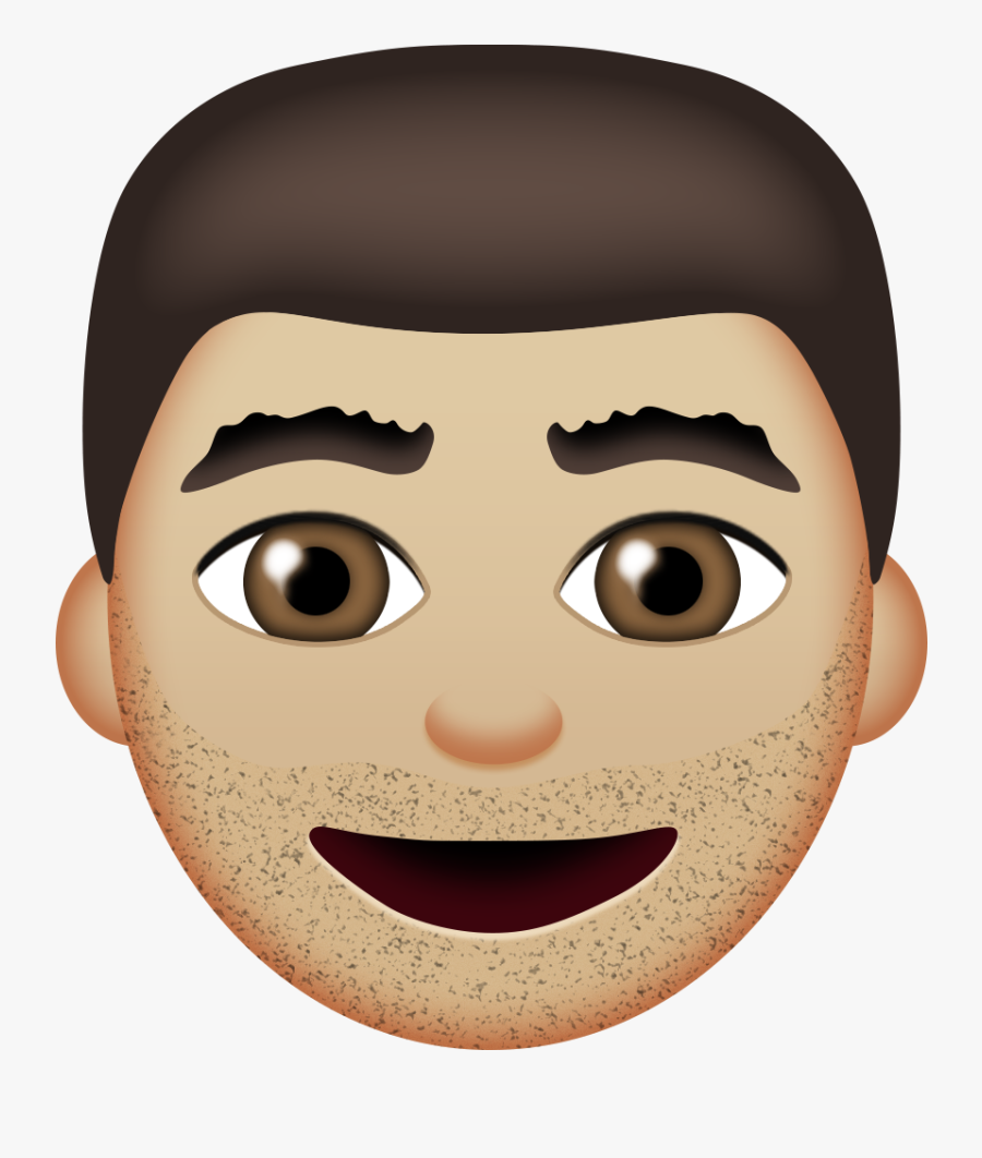 Jeremy Burge - Brown Hair Man Emoji, Transparent Clipart