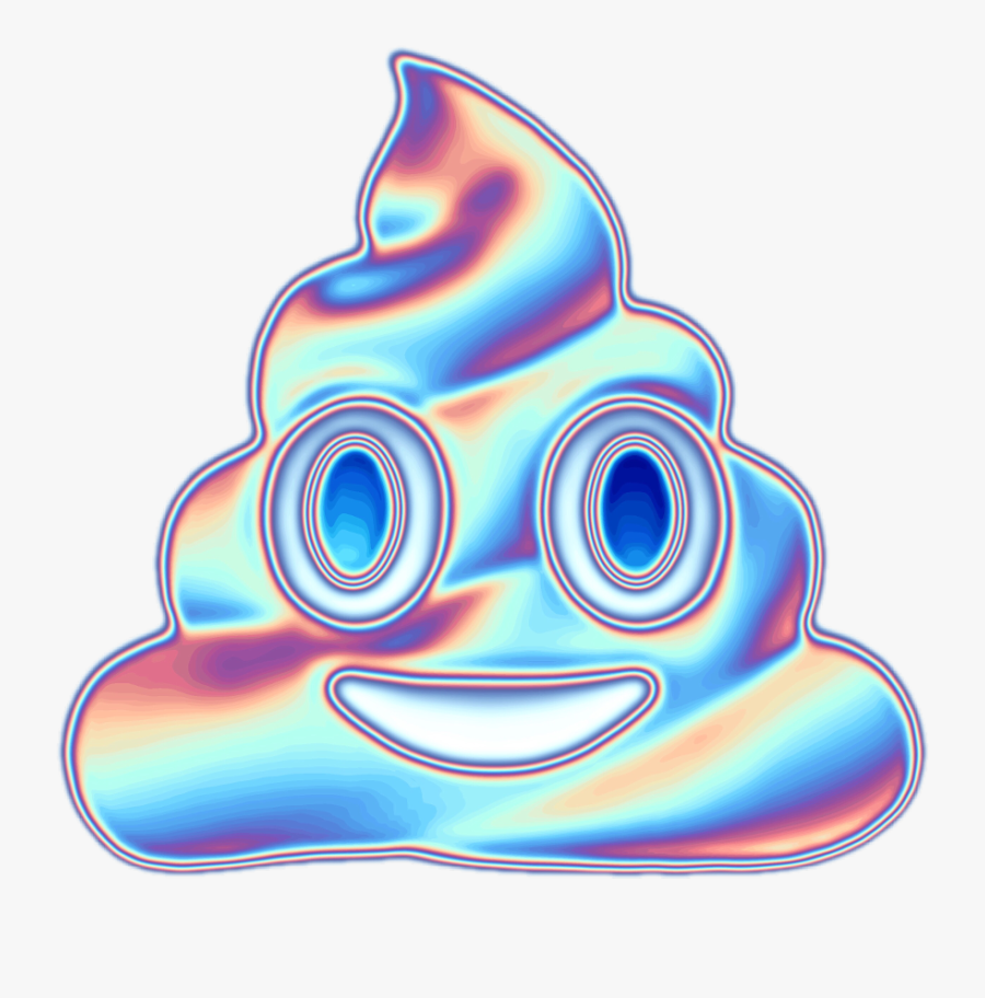 #holo #holographic #vaporwave #aesthetic #tumblr #rainbow - Aesthetic Poop, Transparent Clipart