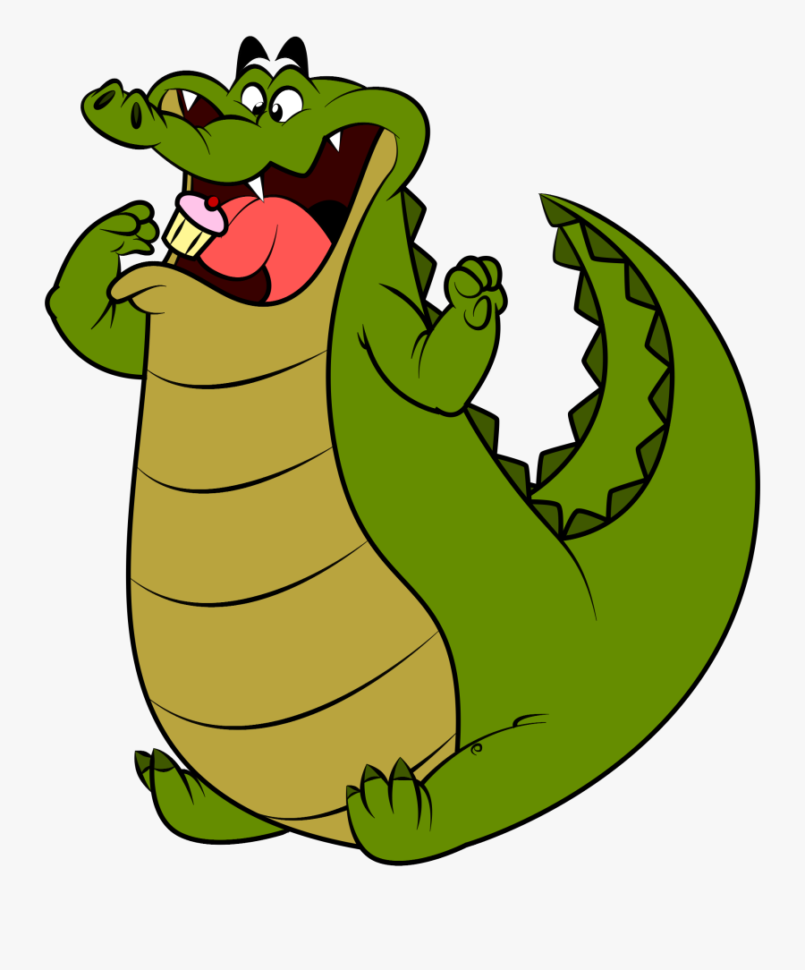 Fat Gator Eating A Cupcake Clipart , Png Download - Gator Eat Clip Art, Transparent Clipart