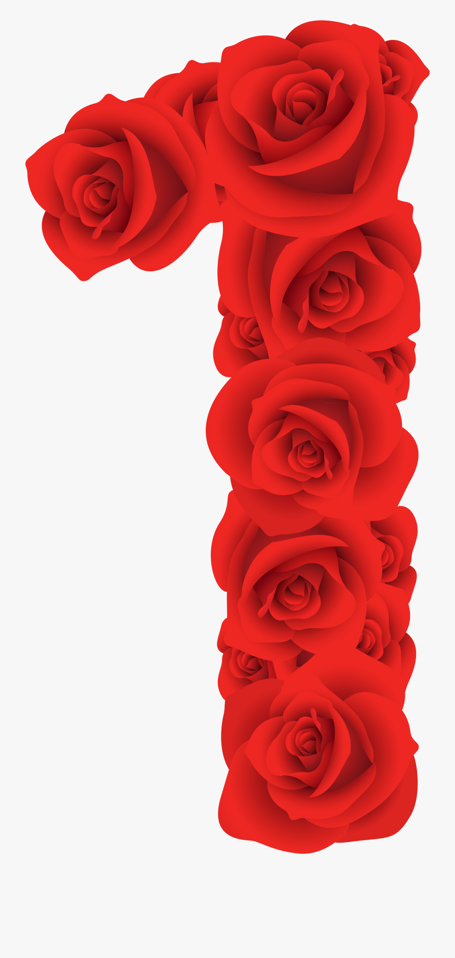 Pin By Ira - Red Roses Number, Transparent Clipart