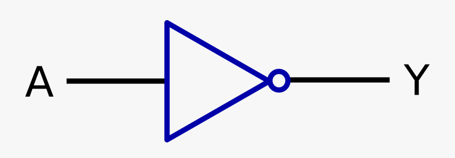 Blue,angle,symmetry - Symbol For Not Gate, Transparent Clipart