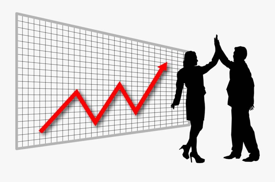 Profit High Five Graph In Perspective - Clipart Business Management, Transparent Clipart