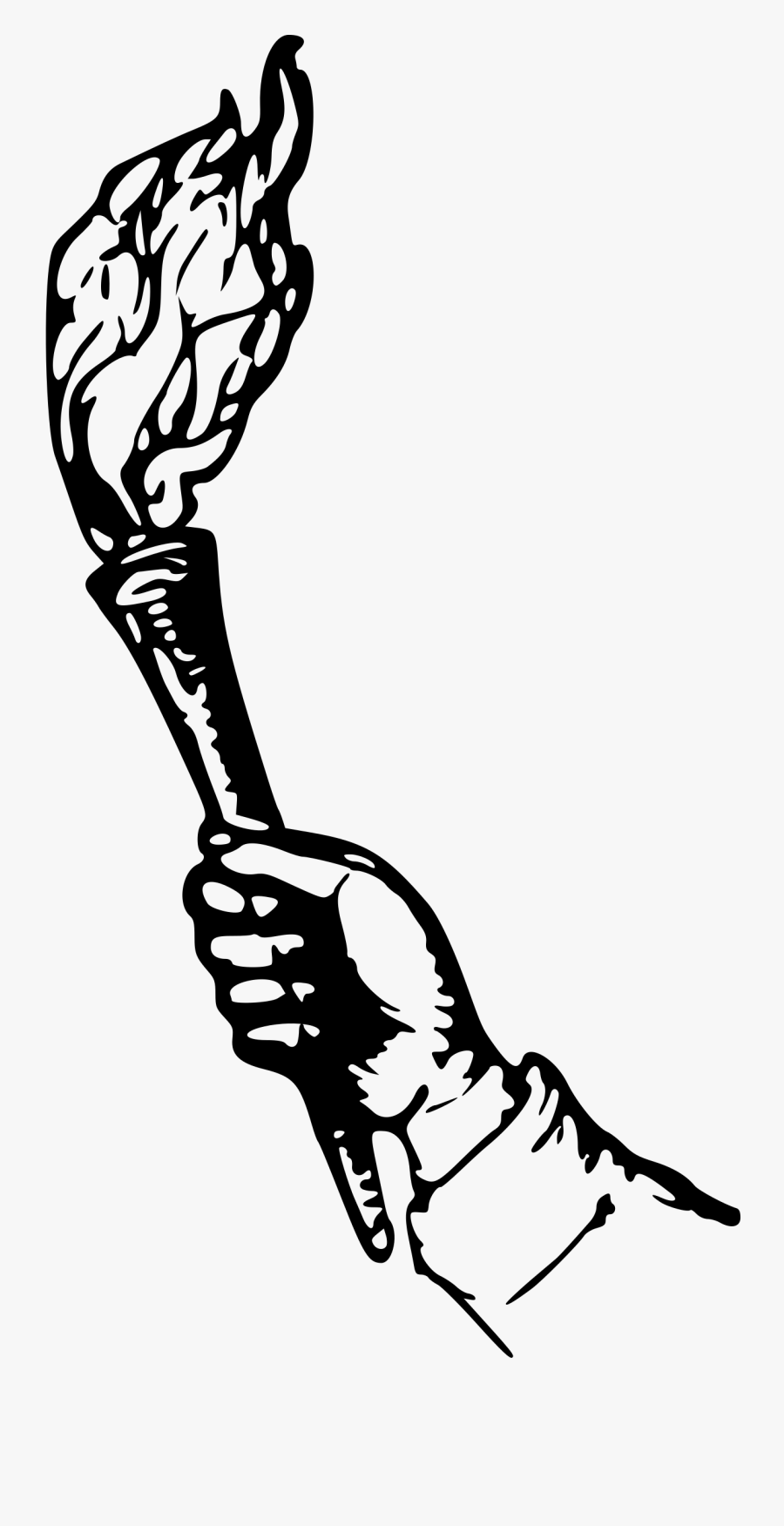 Hand Holding Book Drawing - Hand Holding Torch Png, Transparent Clipart