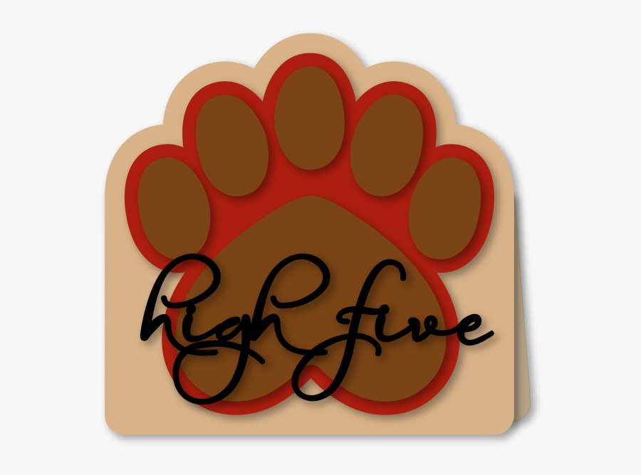 Bear Paw High Five Card - Circle, Transparent Clipart