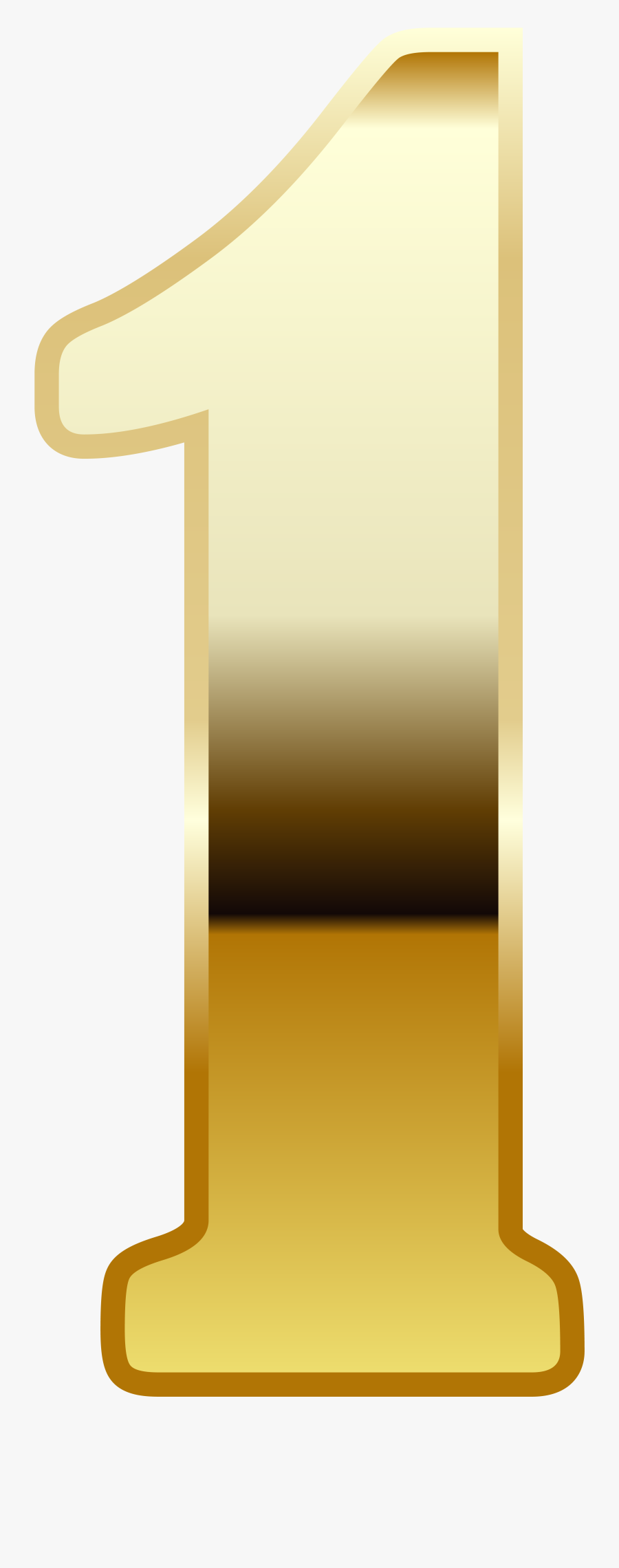 Collection Of Gold Number High Quality Ⓒ - Gold Number One Png, Transparent Clipart