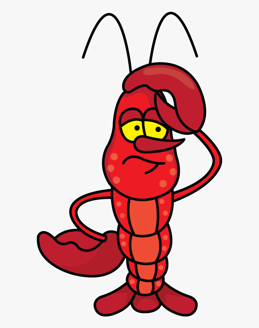 How To Draw A Cute Lobster With Headache Cartoon Drawing - Cute Drawing Of Lobsters, Transparent Clipart