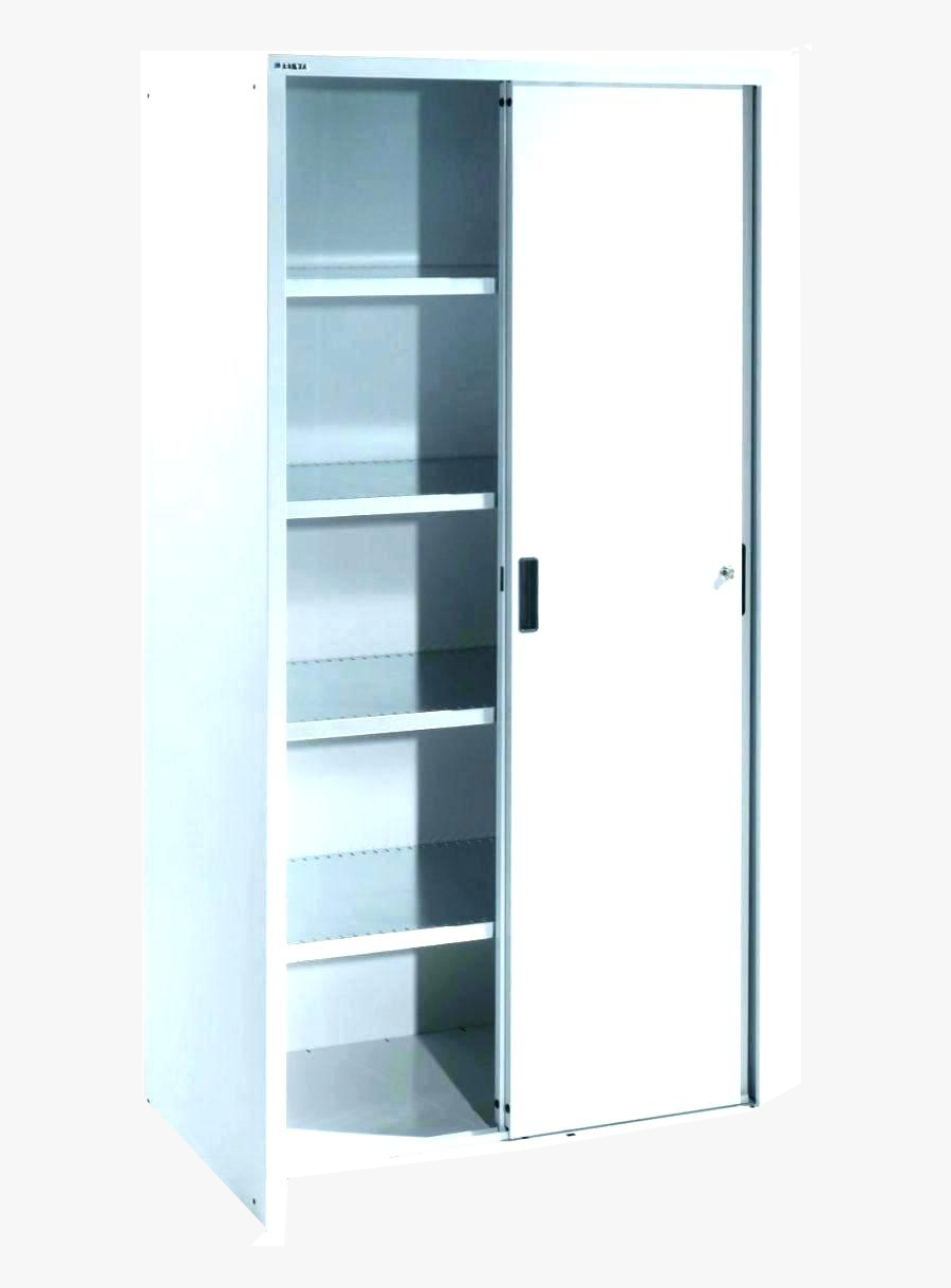 Closet Png Clipart - Shelved Cabinet With Sliding Door, Transparent Clipart