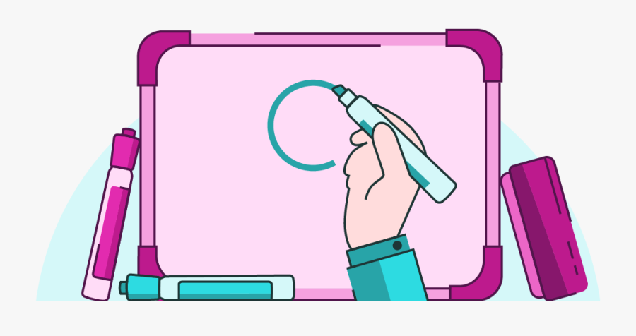 Dry Erase Board Cartoon, Transparent Clipart