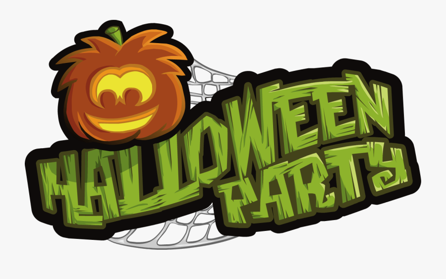 Kids Halloween Party Sign, Transparent Clipart