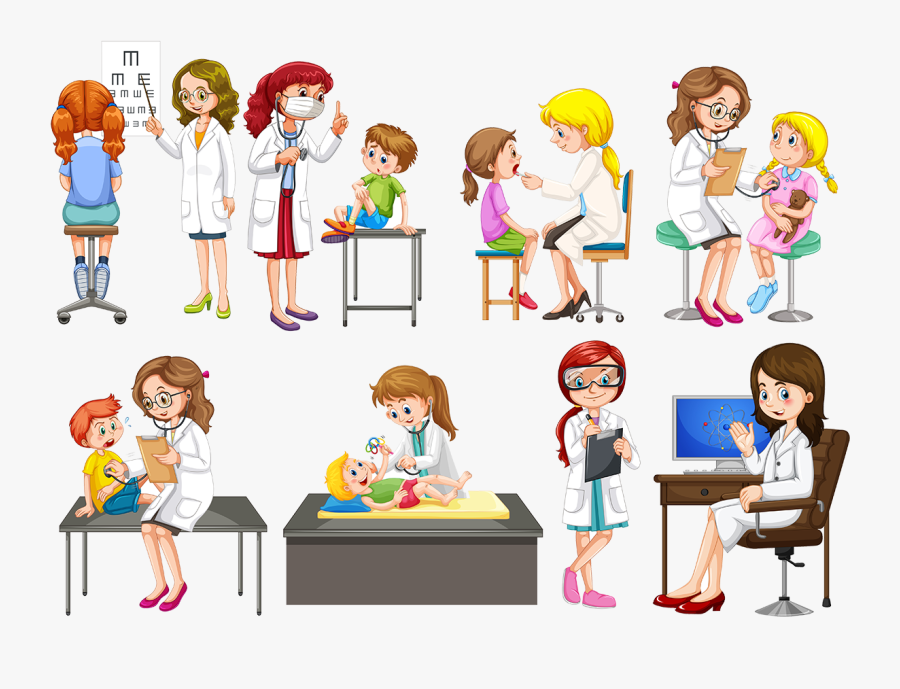 Transparent Whiteboard Animation Clipart - Doctor In Clinic Clipart, Transparent Clipart