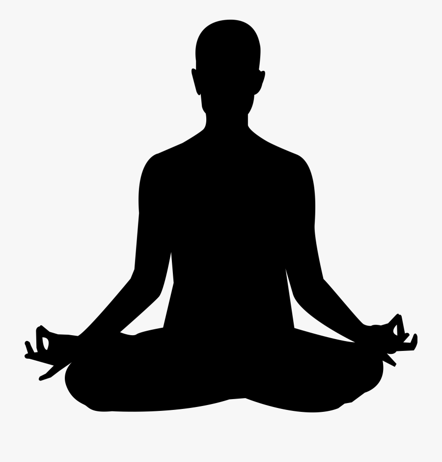 Relax Clipart Meditation - Yoga Image Black And White, Transparent Clipart