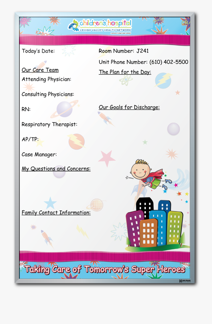 Pin By Dry Erase - Pediatric Hospital Whiteboards, Transparent Clipart