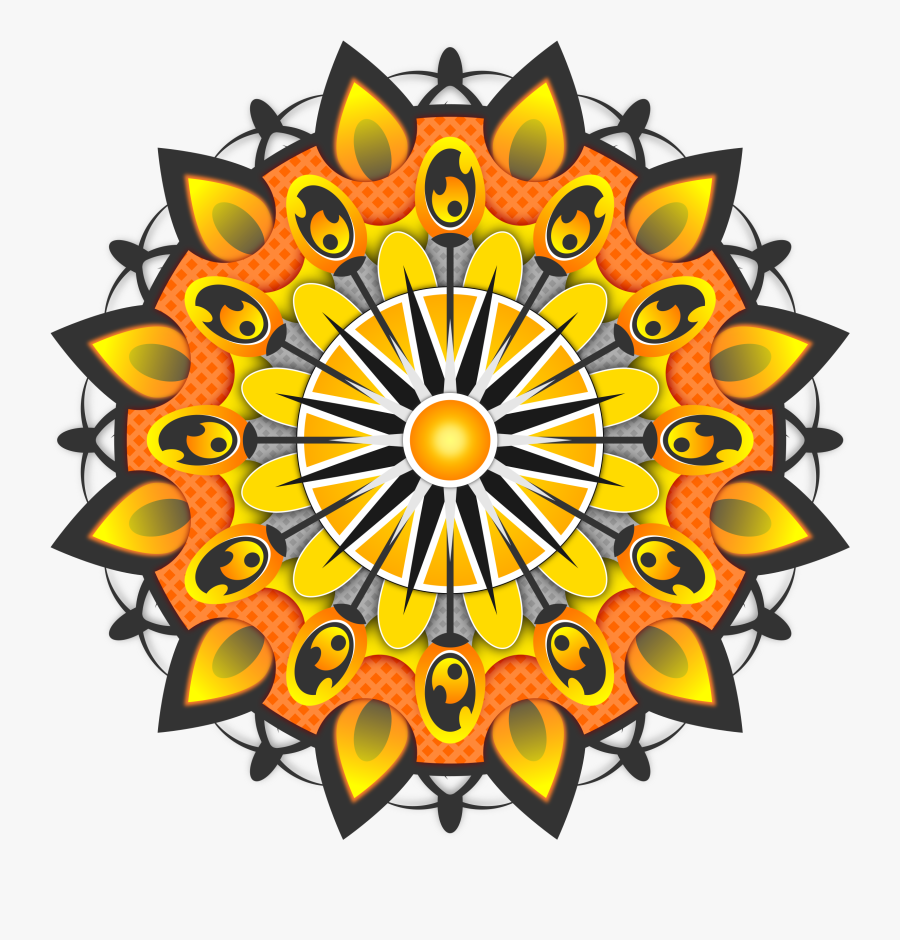 Mandala Yellow - Mandala Amarela, Transparent Clipart