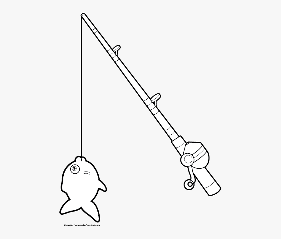 Clip Art Rod Drawing Free Download - Draw A Fishing Pole, Transparent Clipart
