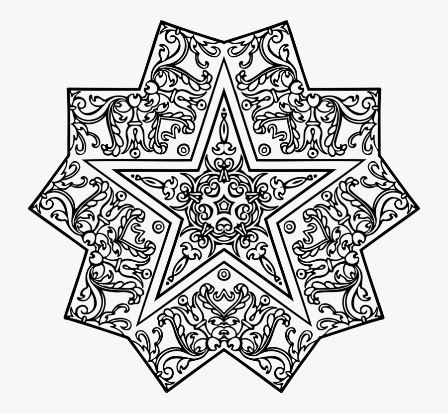 Black And White Drawing Monochrome Mandala Cc0 - Illustration, Transparent Clipart