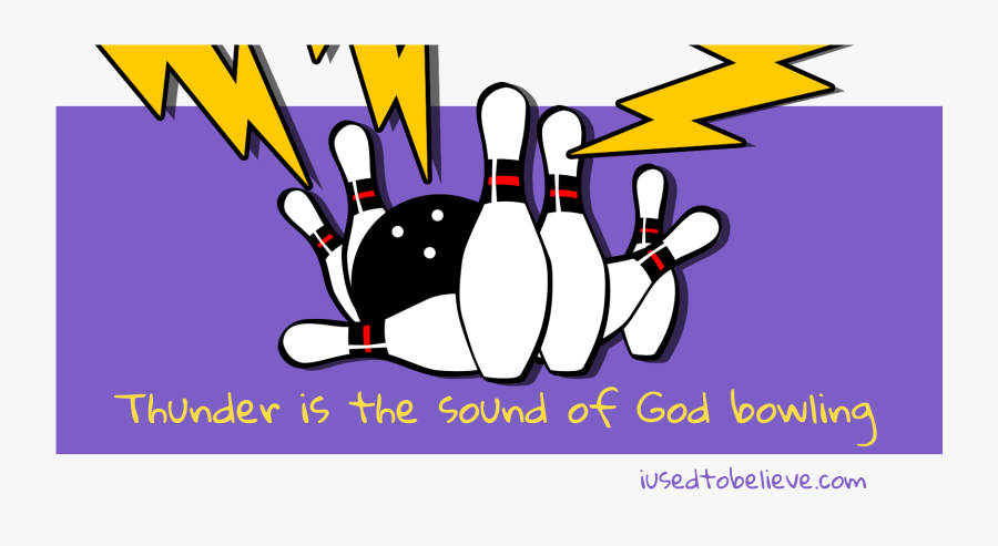 Transparent Thunder Clipart Black And White - Thunder Is God Bowling, Transparent Clipart