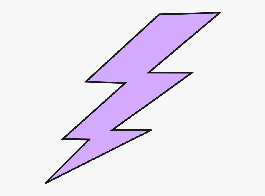 Purple Lightning Bolt Clipart - Cartoon Purple Lightning Bolt, Transparent Clipart