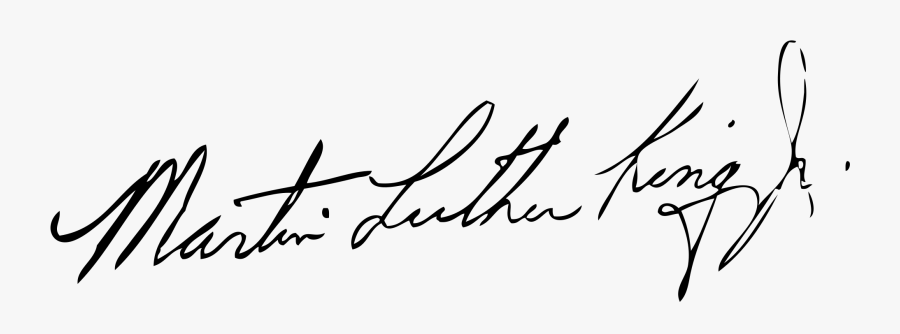 Dr Martin Luther King Jr Signature, Transparent Clipart