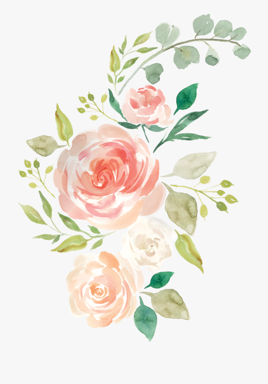 Transparent Tumblr Rose Png - Pastel Watercolor Flower Png, Transparent Clipart