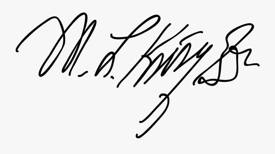 Martin Luther King Signature No Background, Transparent Clipart