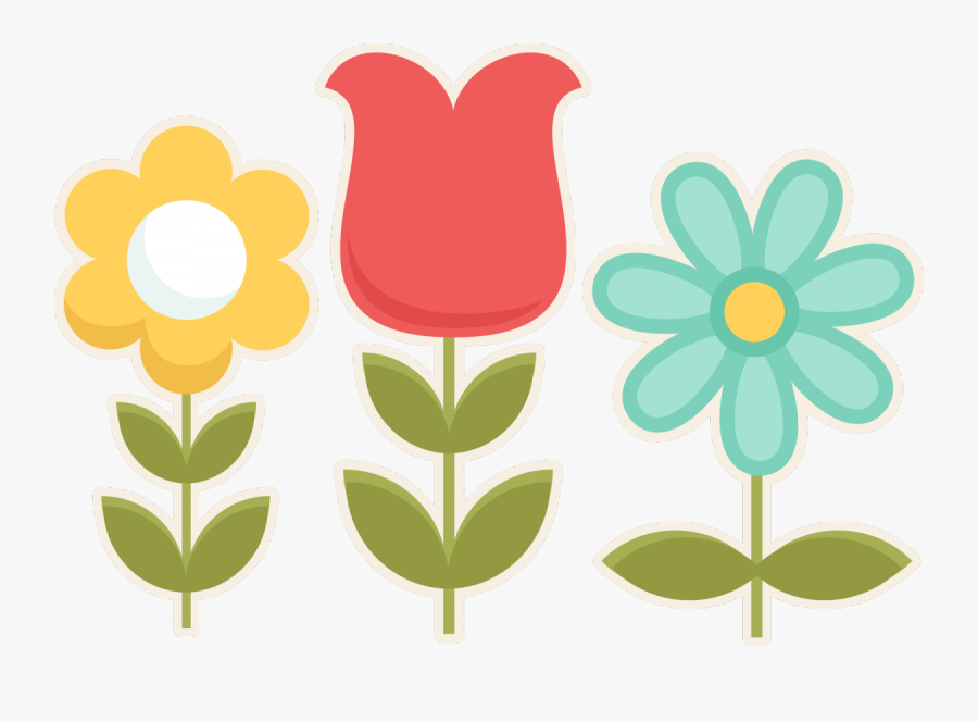 Cute Spring Flowers Clipart, Transparent Clipart