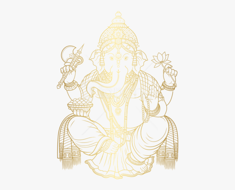 Ganesh Hd Png - Ganesha Golden Png Transparent Background, Transparent Clipart