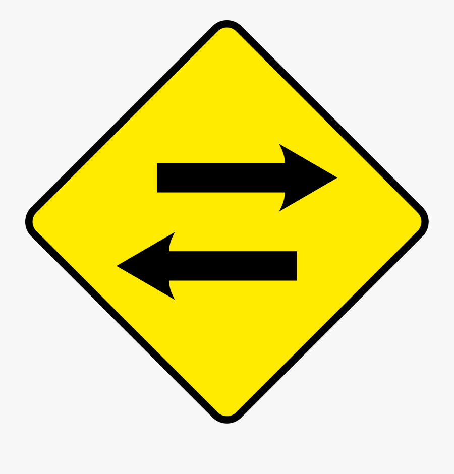 Warning Signs Png - Sign Going Both Ways, Transparent Clipart