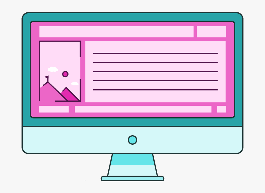 How To Export Your Presentations In Hd - Cartoon Pink Computer Transparent, Transparent Clipart