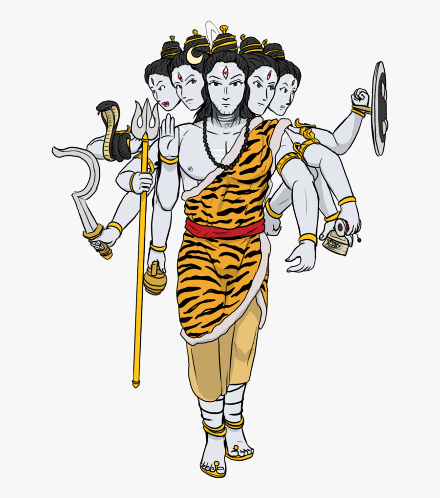 Panchmukhi Mahadev By Vachalenxeon - Panchmukhi Shiva, Transparent Clipart