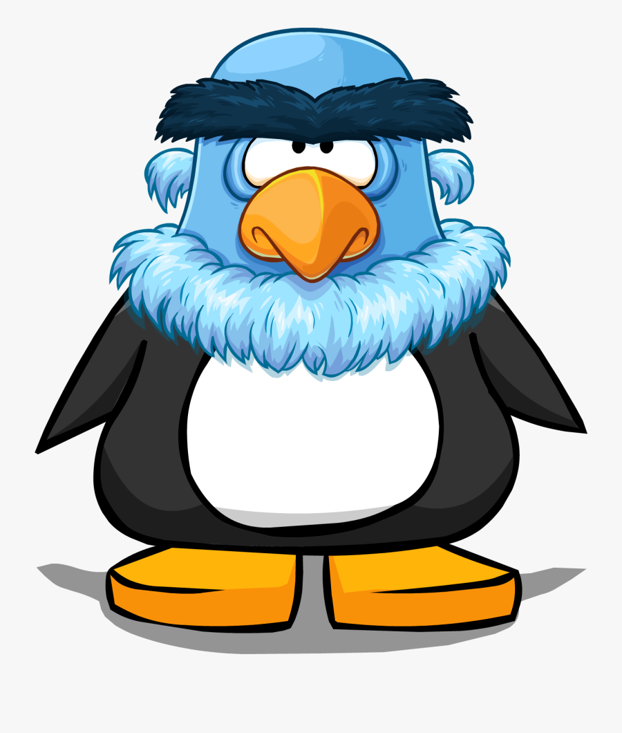 Sam Eagle Head From A Player Card - Penguin With Santa Hat, Transparent Clipart