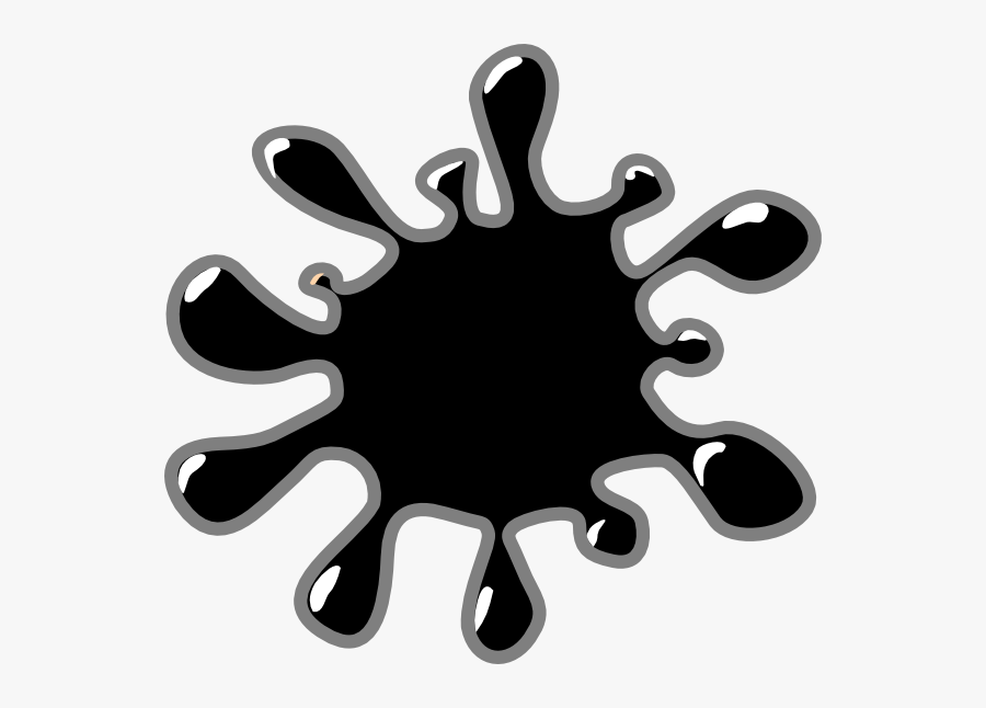 Slime Black 3 Clip Art At Vector Clip Art - Slime Clipart Black And White, Transparent Clipart
