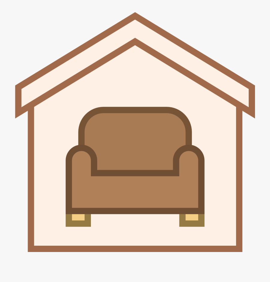 Couch Clipart House Interior - Blue Doghouse Transparent, Transparent Clipart