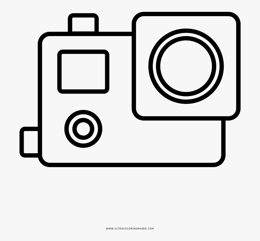 Gopro Coloring Page - Line Art, Transparent Clipart