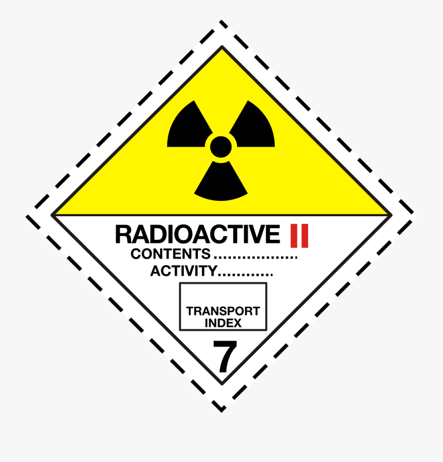 Adr Pictogram 7b-radioactive - Dangerous Goods Class 7, Transparent Clipart