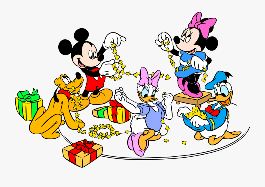 Christmas Mouse Clipart Free - Mickey Mouse Minnie Mouse Donald Duck Daisy Duck, Transparent Clipart