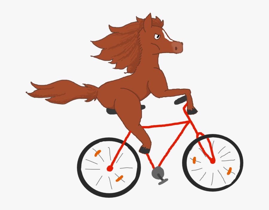 Forum Maskei, Draw A Horse Riding A Bike - Road Bicycle, Transparent Clipart
