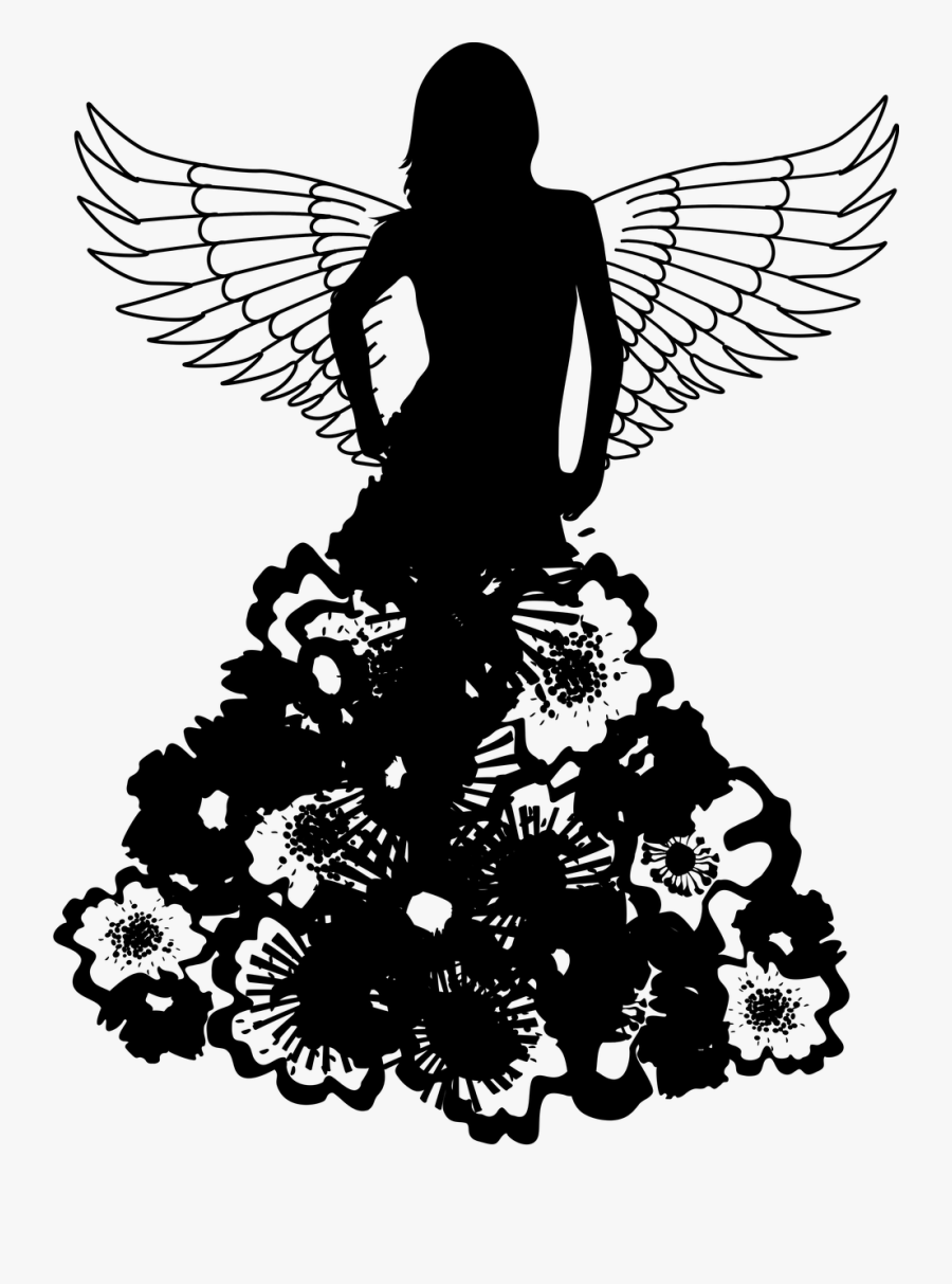 Woman Angel Abstract Free Photo - Dress Girl Silhouette Png, Transparent Clipart