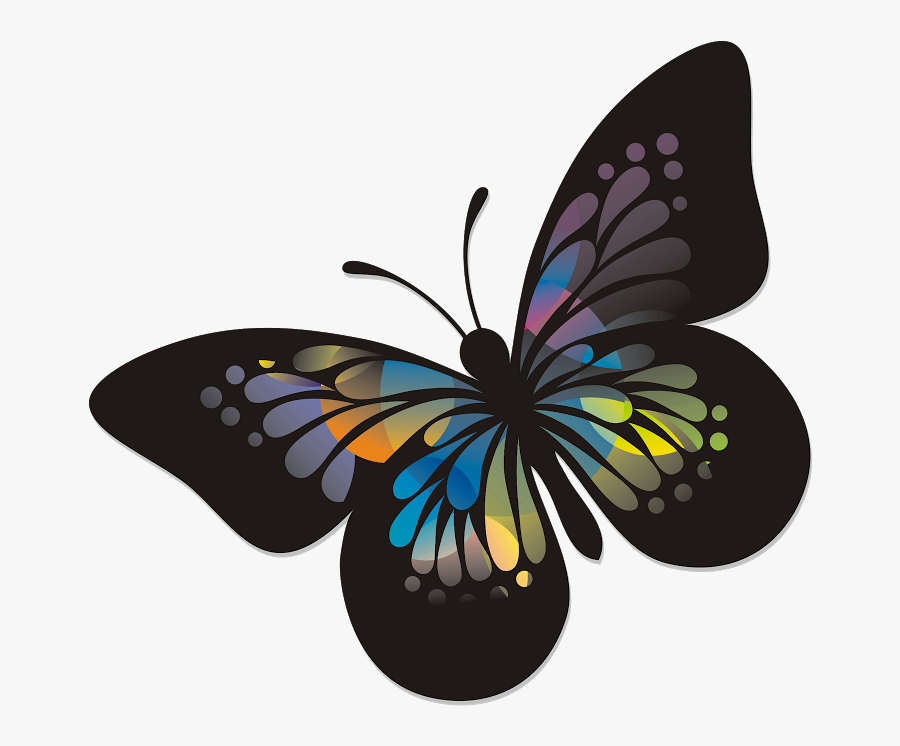 Transparent Rainbow Butterfly Clipart - Walizka Z Poliwęglanu Opinie, Transparent Clipart