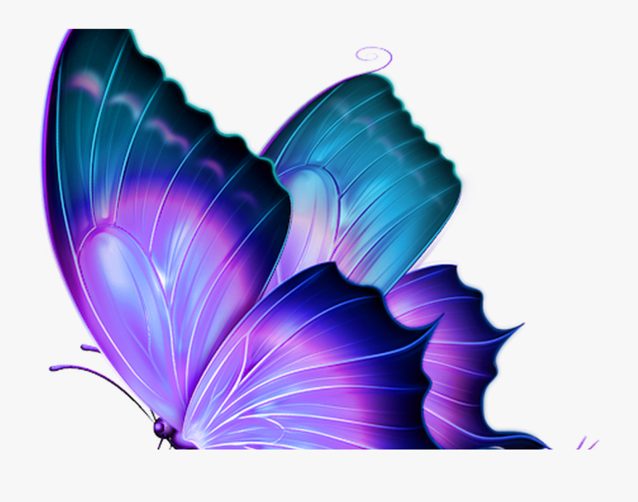 Transparent Purple Butterfly Png - Butterfly Stickers For Picsart, Transparent Clipart