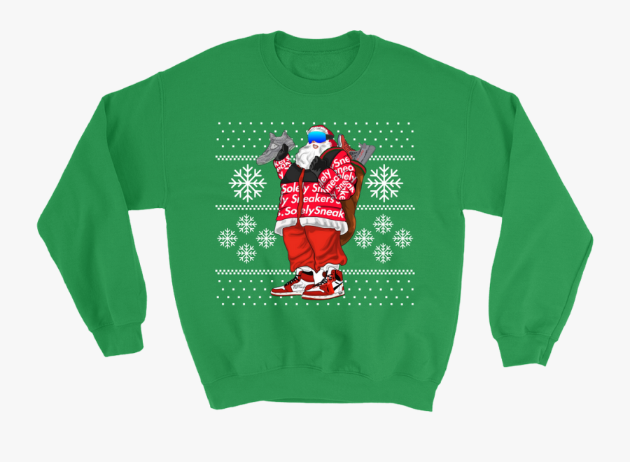 Solely Sneakers "hypebeast Santa - Hypebeast Christmas Sweater, Transparent Clipart