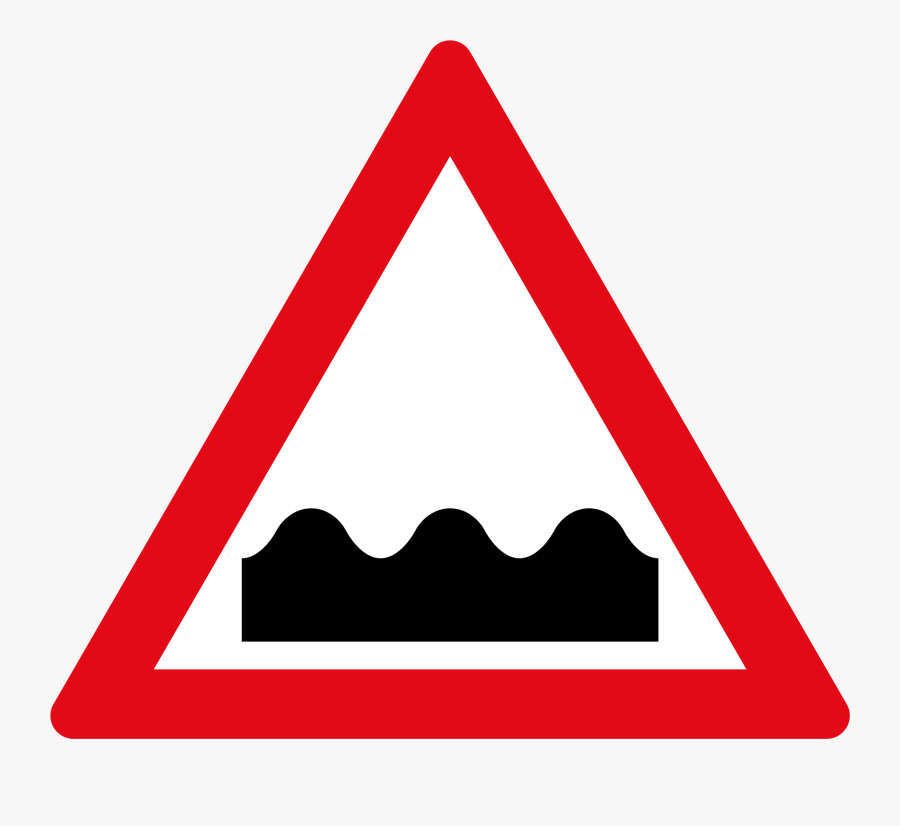 Uneven Road Bad Condition Sign, Transparent Clipart