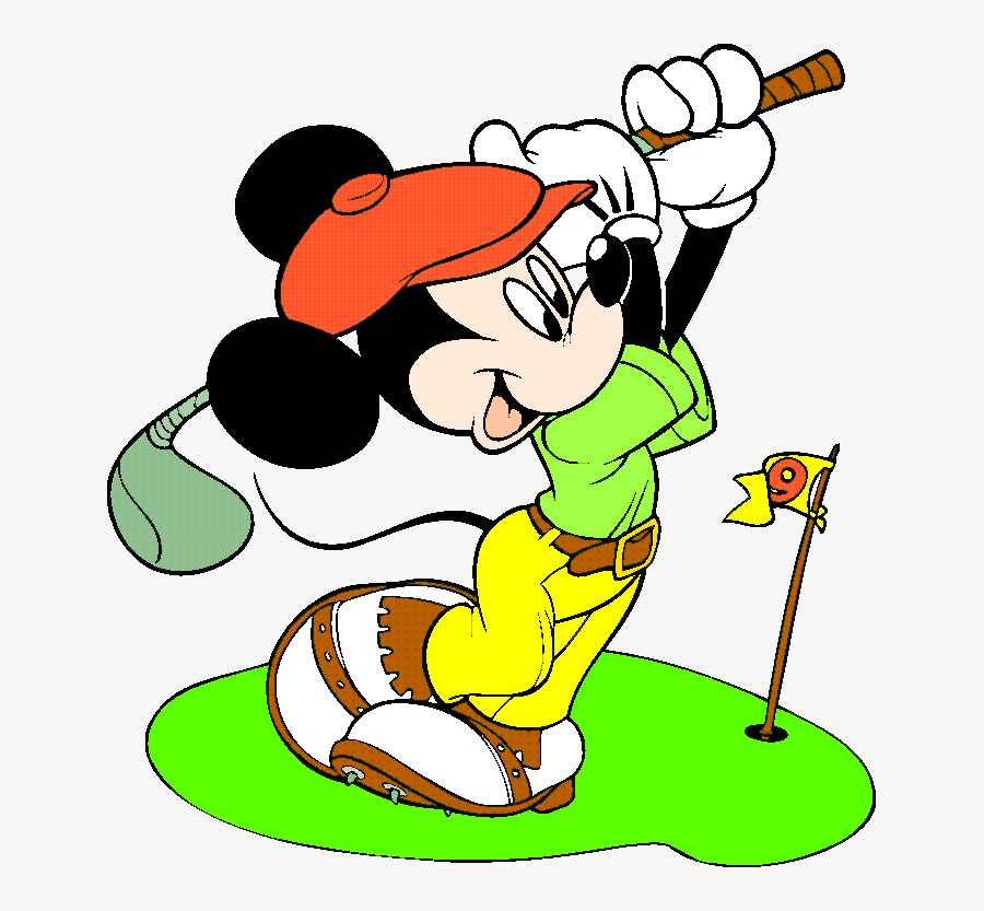 Sports Clipart Mickey - Mickey Mouse Golfing, Transparent Clipart