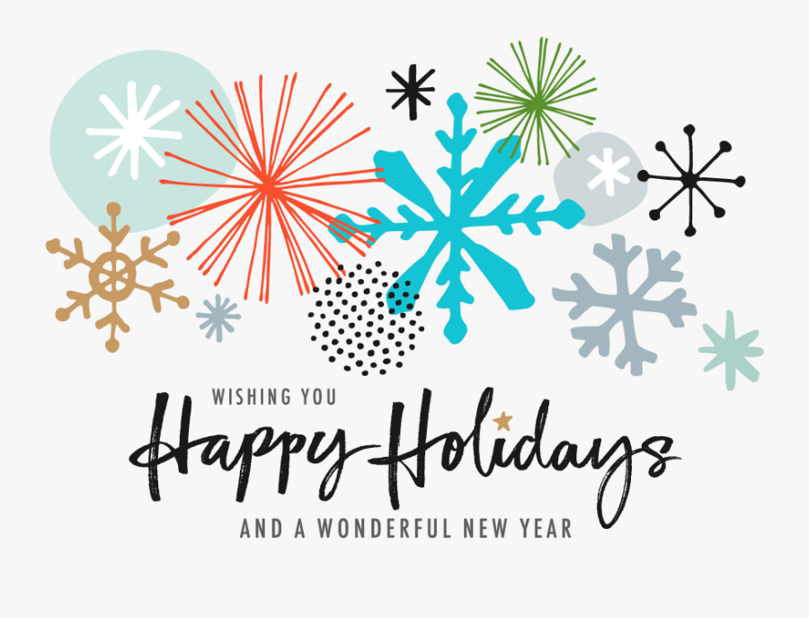 Wishing You Happy Holidays And A Wonderful New Year - Illustration, Transparent Clipart